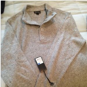 Odin Men’s Oatmeal Button Collar Sweater Large new